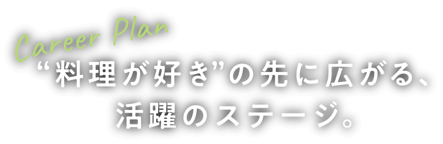 一人ひとりに合った、豊富なキャリアプラン。