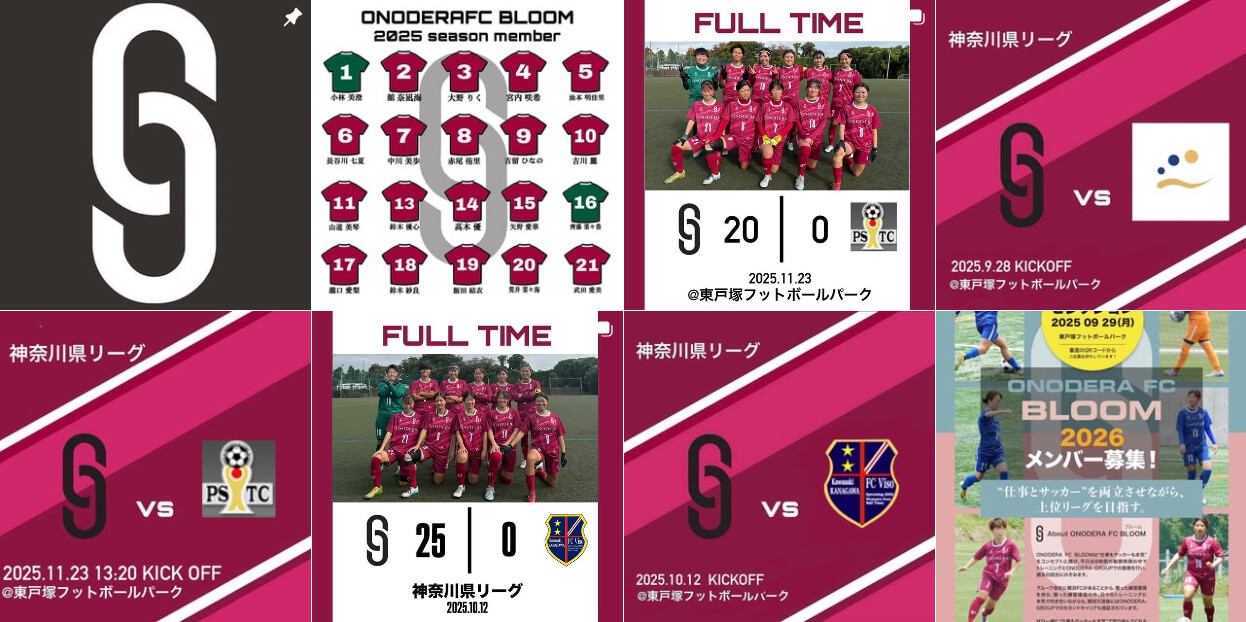 ONODERA FC BLOOM公式Instagram