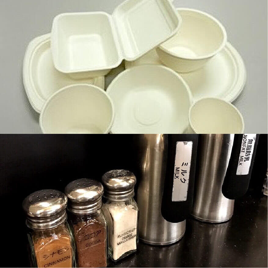 脱プラスチック包材・容器の使用