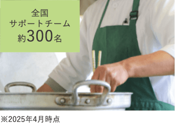 全国サポートチーム約300名