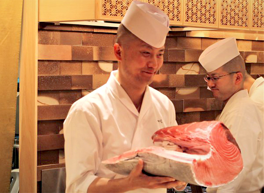 GINZA ONODERA　初競りマグロを入荷